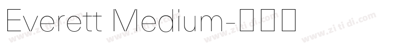 Everett Medium字体转换